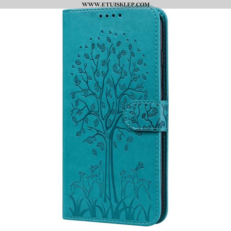 Etui Folio do Xiaomi Redmi Note 11 Pro / 11 Pro 5G Drzewo I Jeleń